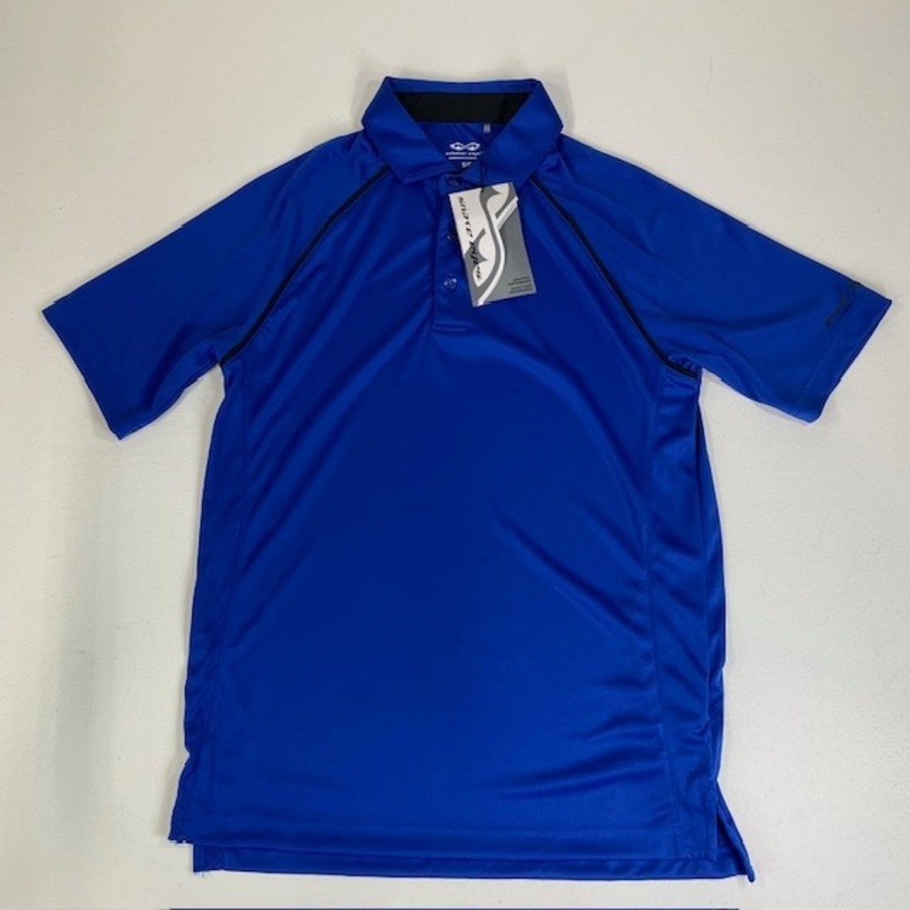 Snake Eyes Core Polo Shirt Athletic Training Golf Cobalt Blue Black Small‎